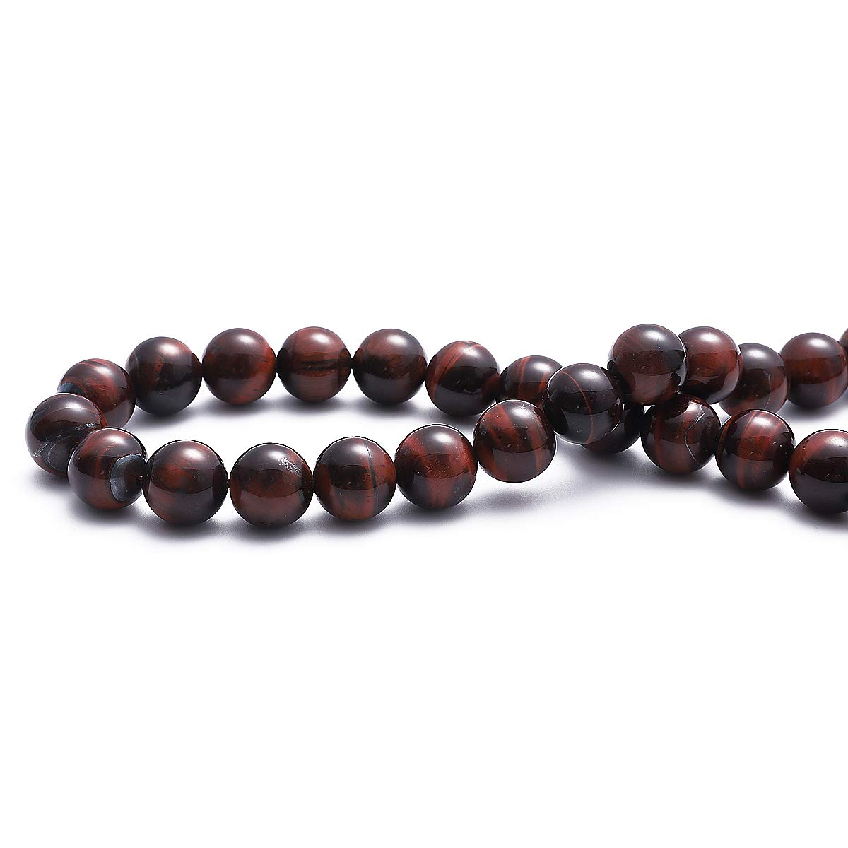 BEADIA Natural Red Tiger Eye Stone Round Loose Semi Gemstone Beads for Jewelry Making 10MM 38PCS