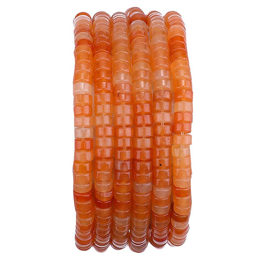 BEADIA Natural Red Agate Spacer Beads Caps Loose Semi Gemstone for Beading Jewelry Making 4mmx2mm 38cm