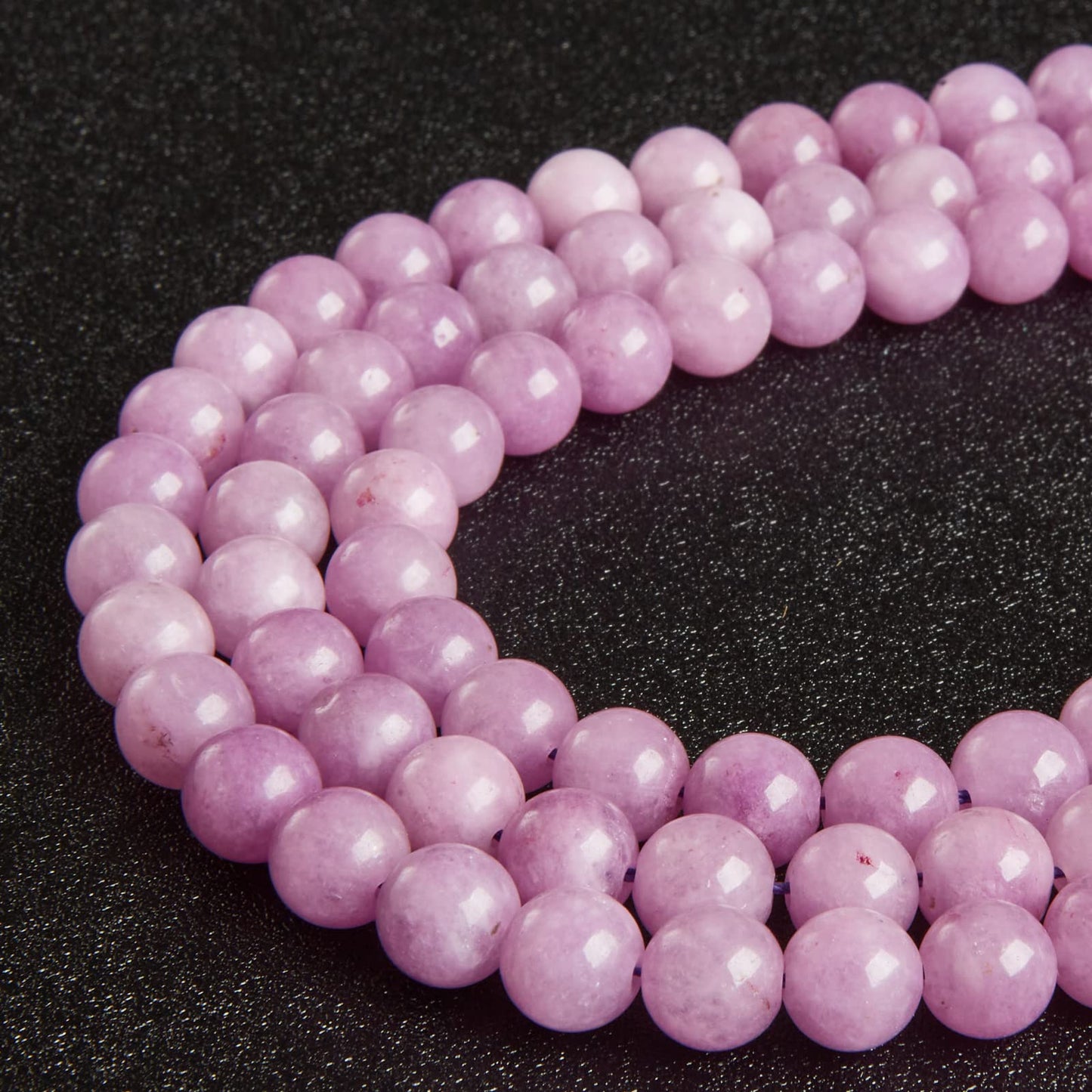 100pcs 10mm Kunzite Beads Natural Gemstone Beads Round Loose Beads for Jewelry Making