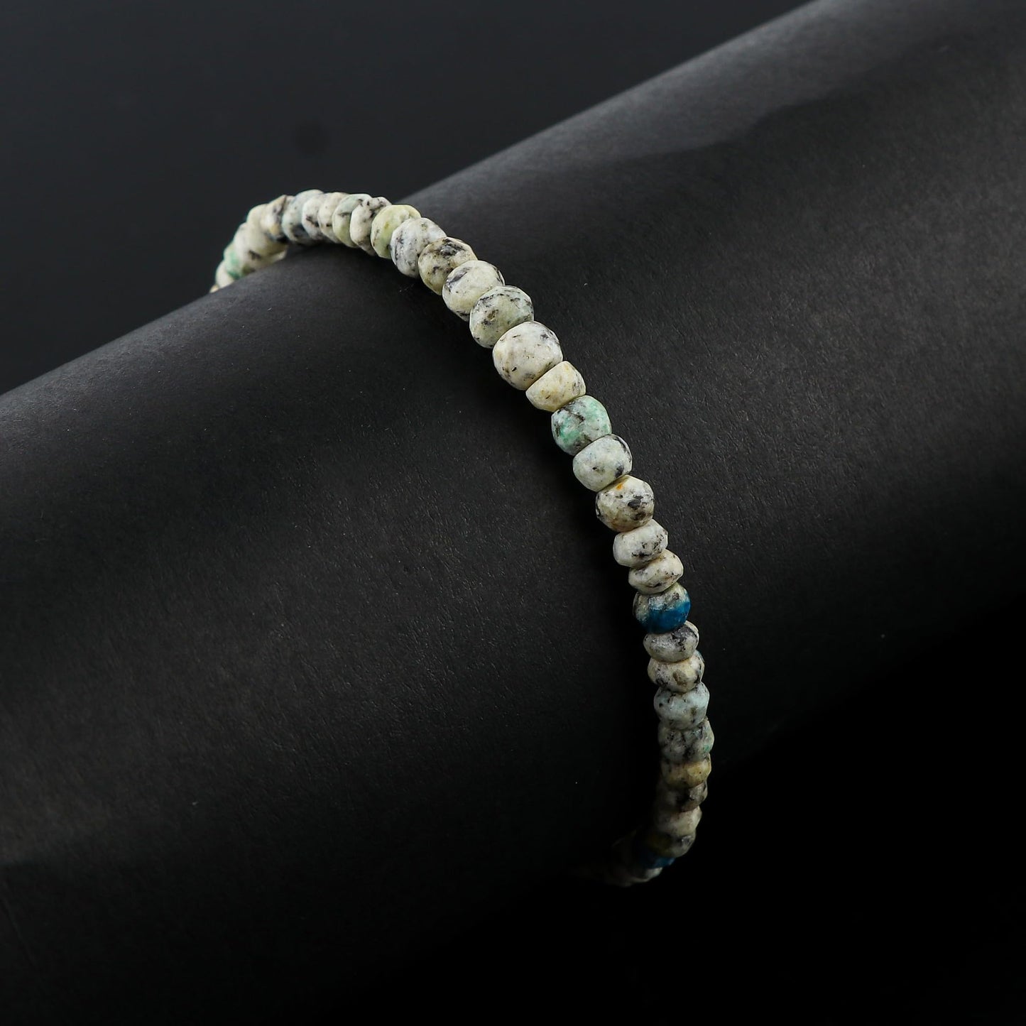 CRYSTALINES Natural K2 Jasper Gemstones Beads Dainty Bracelets, Handmade, Beaded Crystals Jewelry, Women Bracelet, Jasper Stones, Silver Plated, Adjustable Chain-7+1inch, AAA Grade