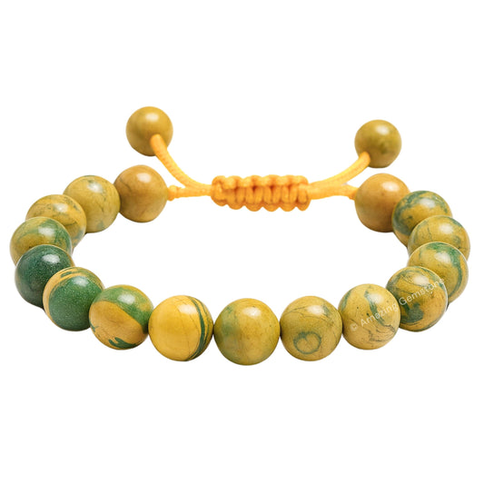 Amazing Gemstone Muscovite Bracelet for Women Men's Gifts - Protection Healing Crystal Bracelet - 8mm Gemstones Beaded Adjustable Bracelet Pulseras Para Hombres Mujer Stocking Stuffers