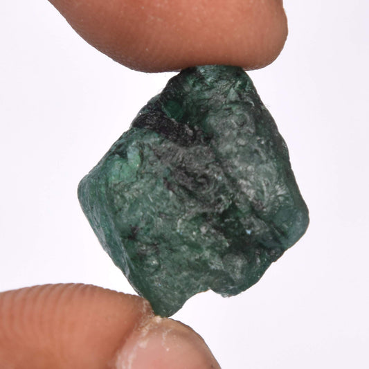 GEMHUB Loose Gemstones Real For Jewelry Making 14.00 Carat Natural Raw Green Emerald Gemstone for Jewelry Pendants
