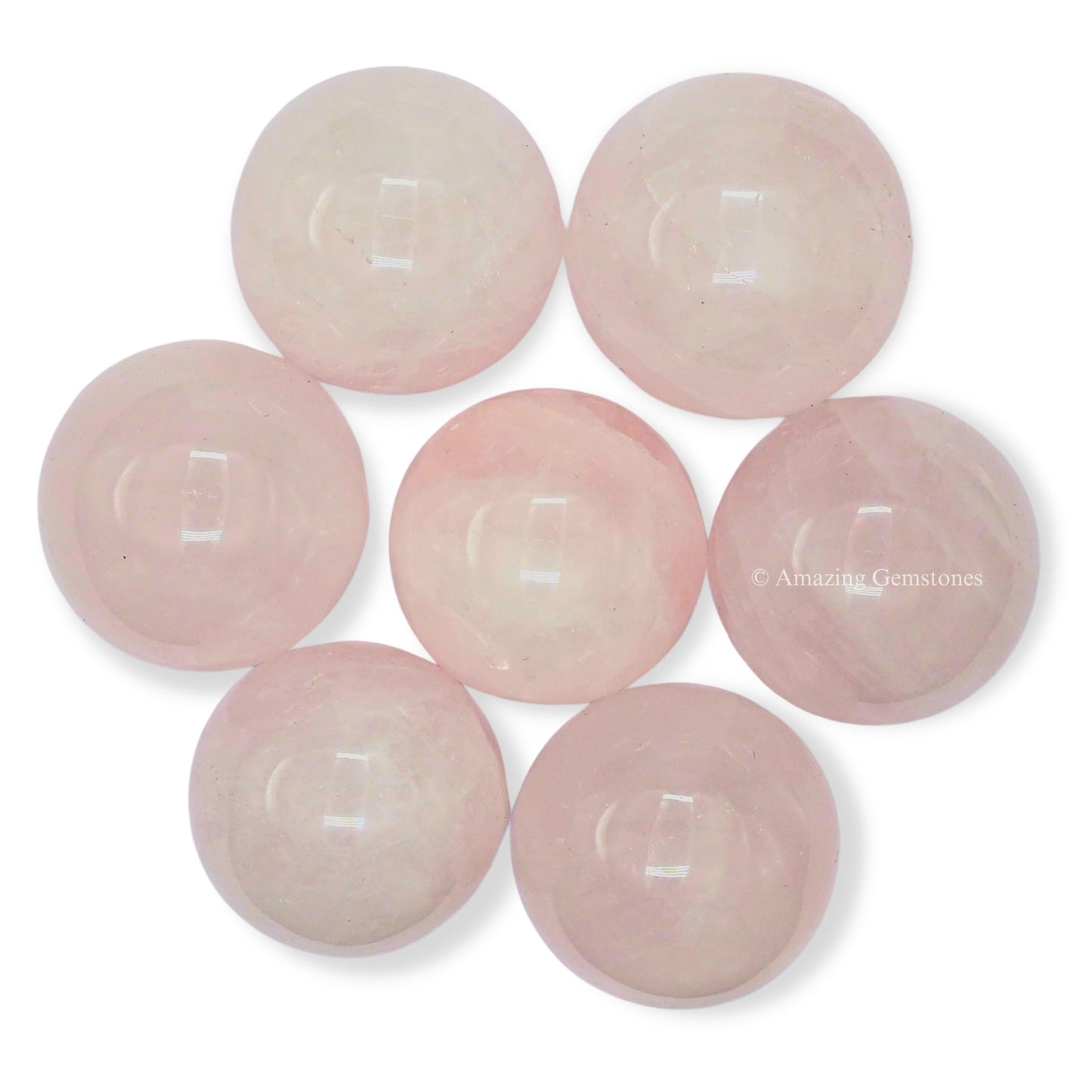 Amazing Gemstone Rose Quartz Crystal Ball - 1 Inches Crystal Sphere Meditation Balls for Witchcraft and Decorative Balls - Crystals and Healing Stones Beginners Gift (Pack of 1)