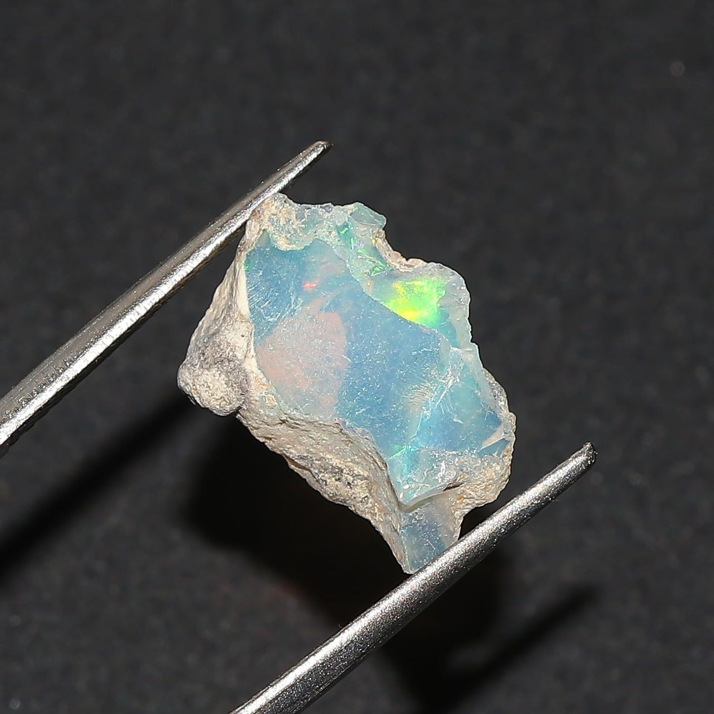 CRYSTALINES 5pcs Wholesale Natural Raw Ethiopian Opal Gemstone, Untreated Rough Stone, Bulk Crystals Loose Supplies for Jewelry Making, DIY Craft, October Birthstone, Gem Collection