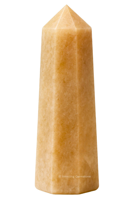 Amazing Gemstone Cream Moonstone Crystal Towers - Natural Healing Crystal Point Obelisk for Reiki Healing and Crystal Grid (2" to 3" INCH)
