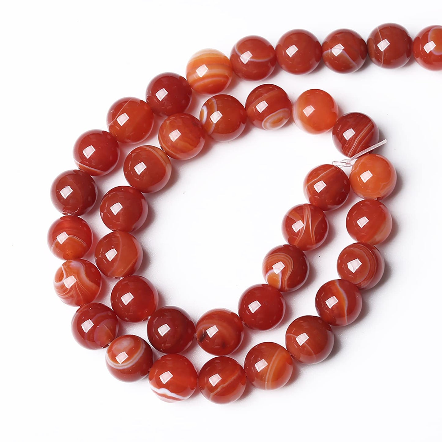 10MM 37PCS Natural Stone Red Agate Onyx Loose Beads for Jewelry Making DIY Bracelet Necklace