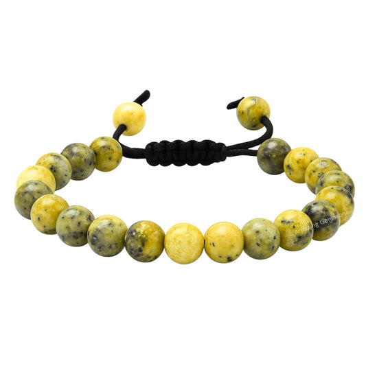 Amazing Gemstone Serpentine Bracelet, Gifts For Men & Women - Protection Healing Crystal Bracelet - 8mm Gemstone Beaded Adjustable Bracelet, Pulseras Para Hombres Mujer Stocking Stuffers