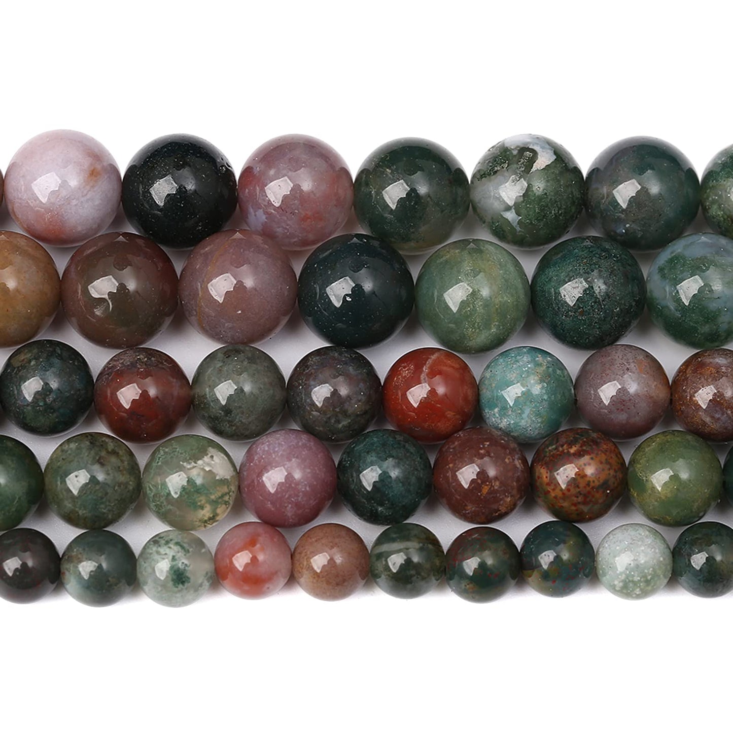 6MM 60PCS Natural Stone India Agate Loose Beads for Jewelry Making DIY Bracelet