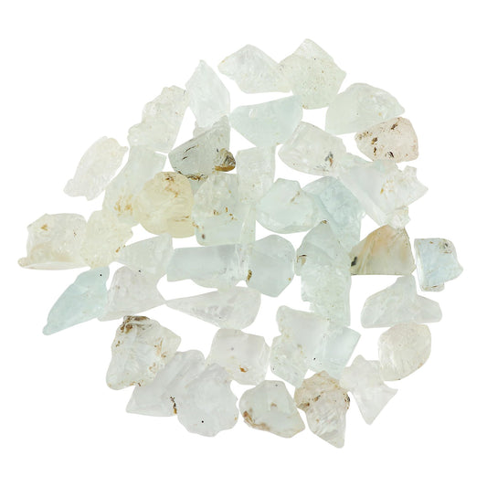 ColouredRocks Aquamarine (200cts) (40-42pcs) (8-16mm) Natural Raw Crystals, Loose Gemstone, Wholesale Rough, Jewelry Making Supply, Chakra Healing Stones, DIY Craft, Gem Collection