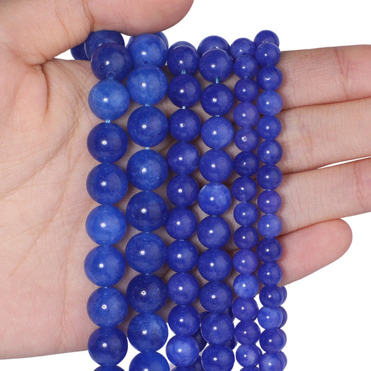 About 45pcs 8mm Natural Stone Beads Kyanite Beads Crystal Gemstone for Jewelry Making, DIY Bracelet Necklace
