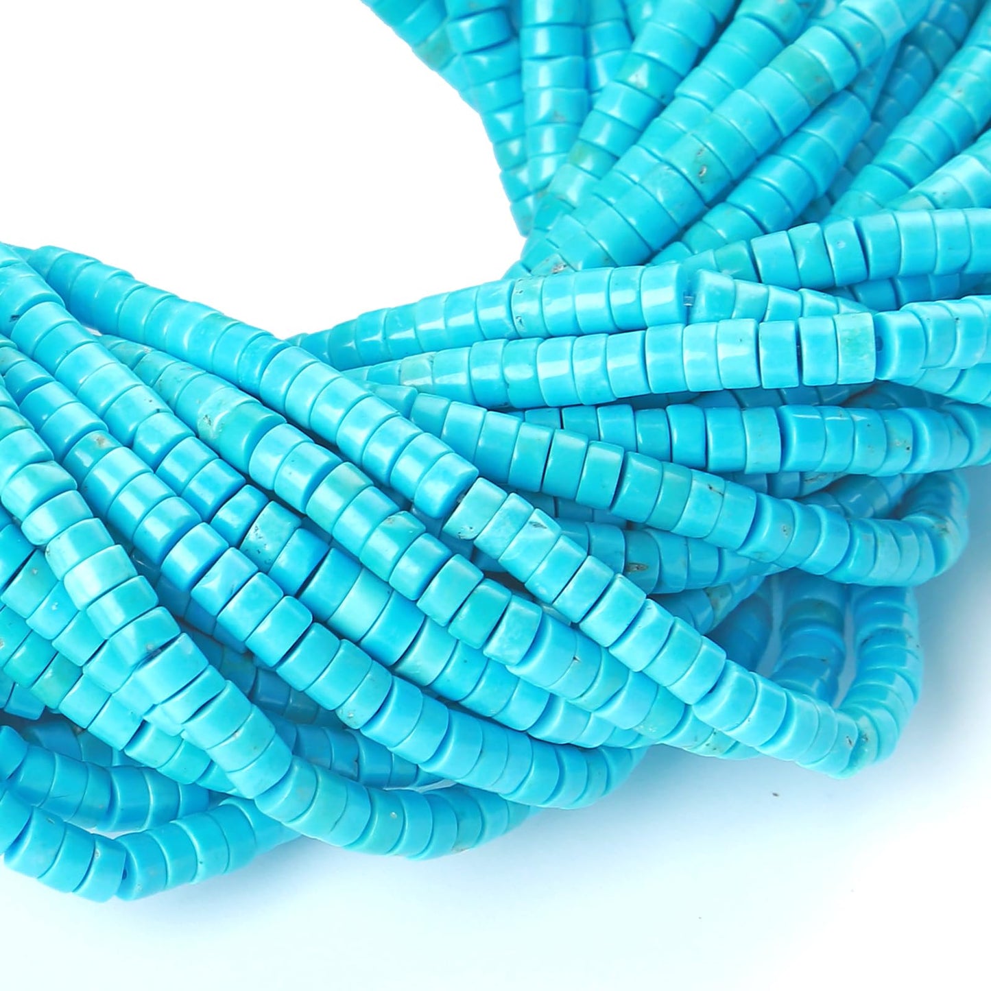 2x4MM 150PCS Turquoise Tube Cylinder Rondelle Abacus Disk Spacer Loose Beads for Jewelry Making