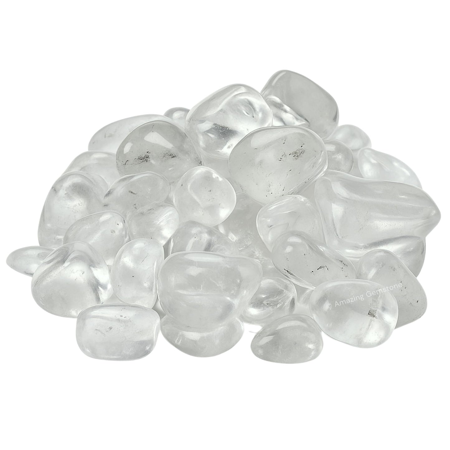 Amazing Gemstone Clear Quartz Crystals and Healing Stones Tumbled - 1 Oz Clear Quartz Stone, Natural Healing Stones for Energy Balance, Stress Relief - Polished Gems Rocks