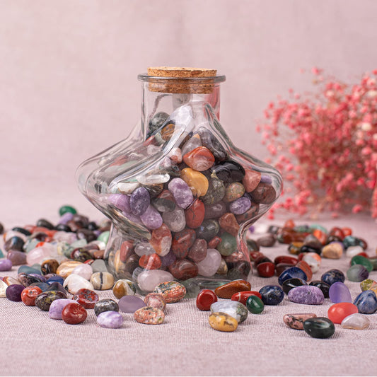 Polished Multicolor Healing Crystal Stone Set, 18 Types - 72 Pcs, 0.5" 10oz Handpicked Tumbled Rocks Stones Gemstones for Healing, Reiki, Meditation, Crafting, Home Decor