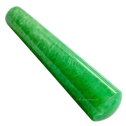 Amazing Gemstone Green Strawberry Quartz Crystal Wand Massage Stick - Pelvic Wand Gua Sha for Adults - Crystals and Healing Stones Massage Wands for Adults Gifts (Smooth)