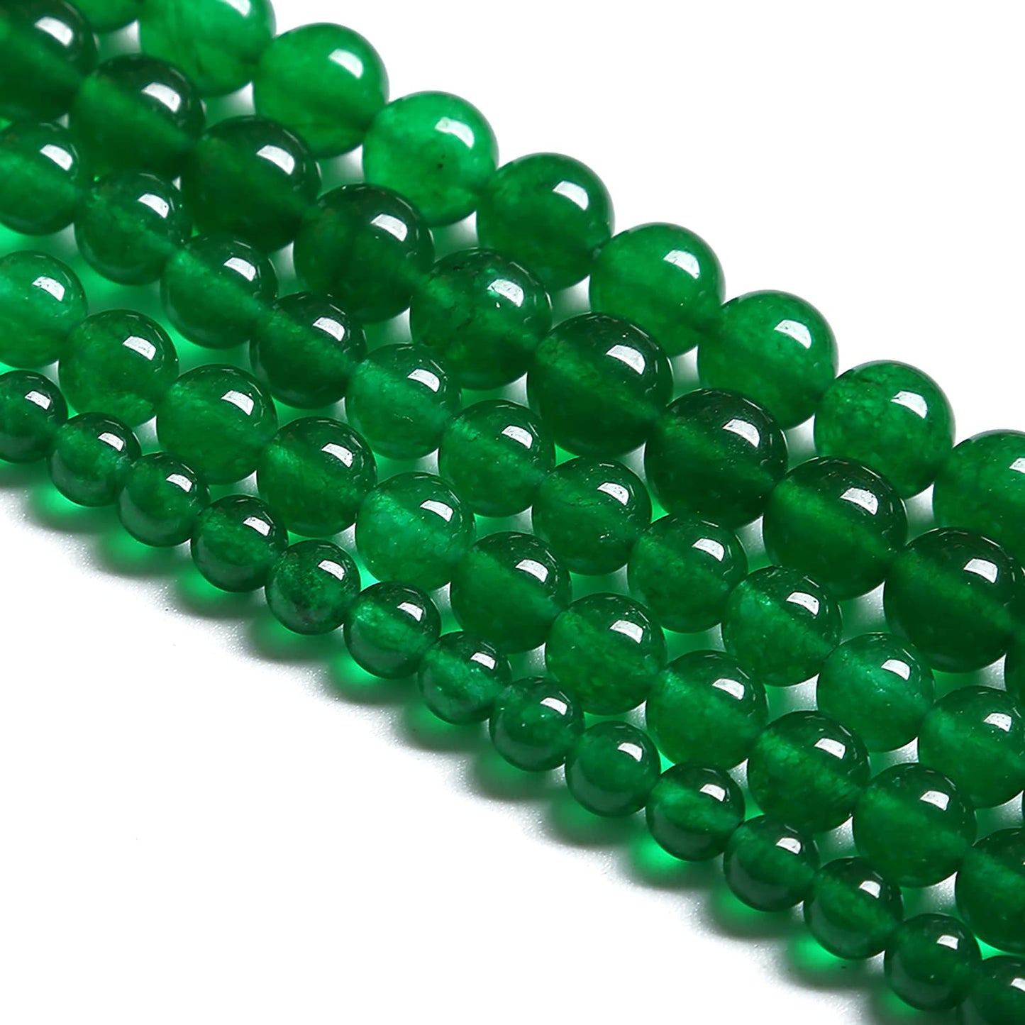 6MM 60PCS Natural Green Jade Stone Chalcedony Beads for Jewelry Making DIY Bracelet Crystal 1 Strand