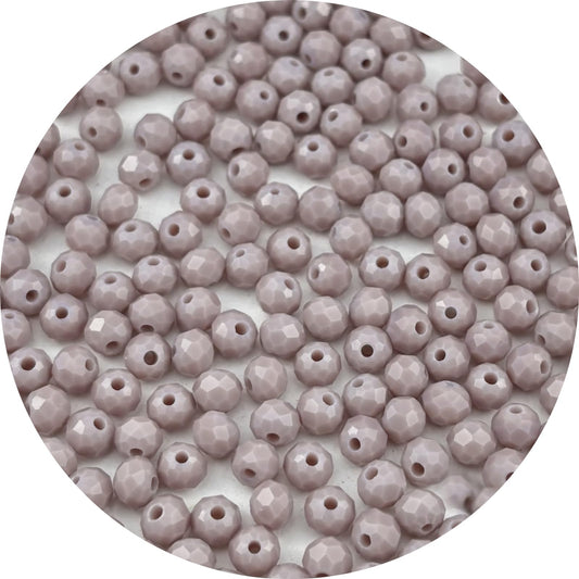 Pinhoollgo 400pcs 4mm Crystal Glass Beads Faceted Rondelle Glass Spacer Beads for Bracelets Necklace Pendants Earrings Key Chains Jewelry Making(Light Purple Porcelain)
