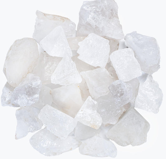 Crocon Clear Quartz Rough Bulk Natural Stone Raw Gemstone Tumbling Cabbing Polishing Gem Mining Energy Generator Chakra Balancing Reiki Healing Good Luck Home Office Decor Weight :-1Lb Approx
