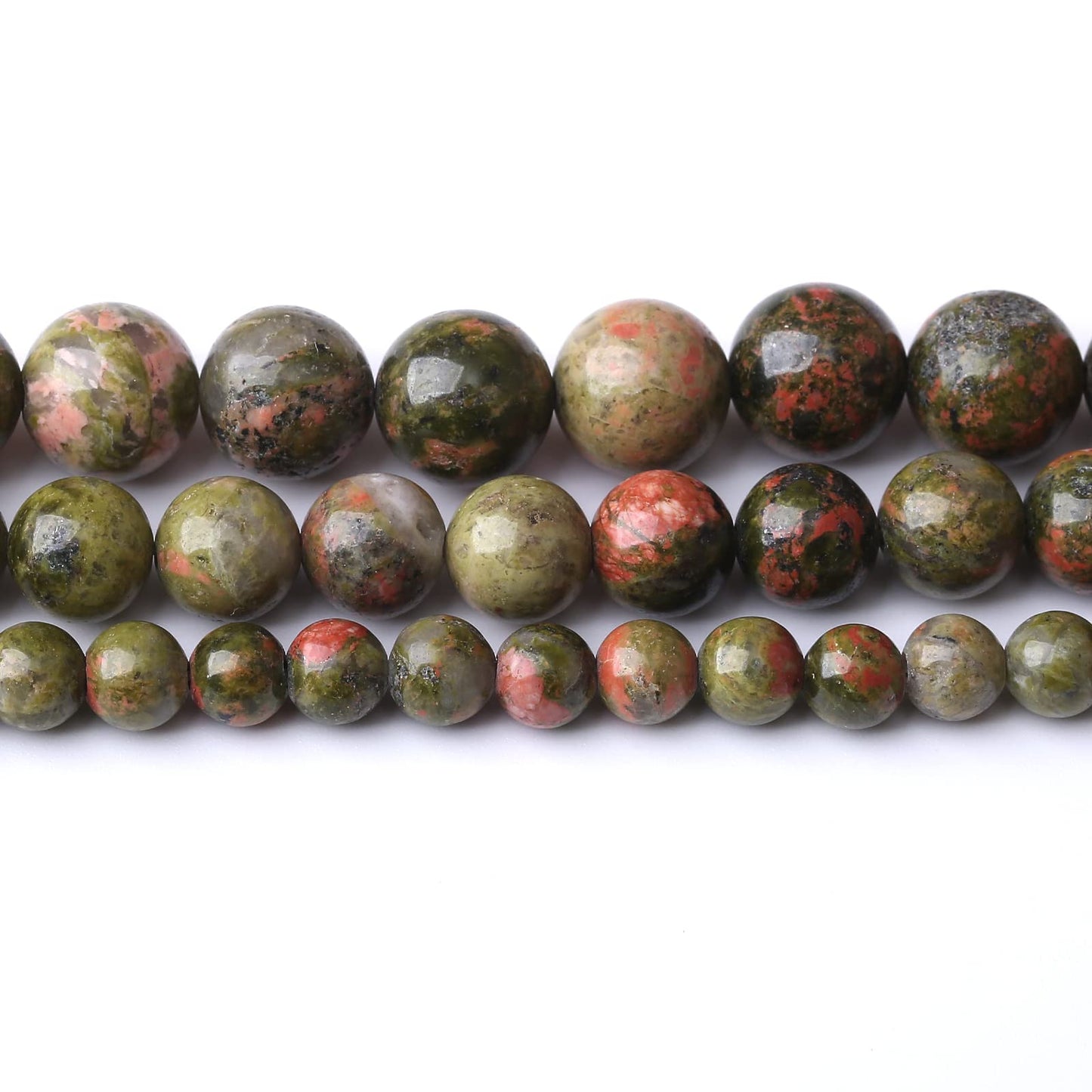 60PCS 6MM Natural Unakite Stone Beads Energy Healing Beads for DIY Jewelry Bracelet Necklace Making for Jewelry Making15Inch