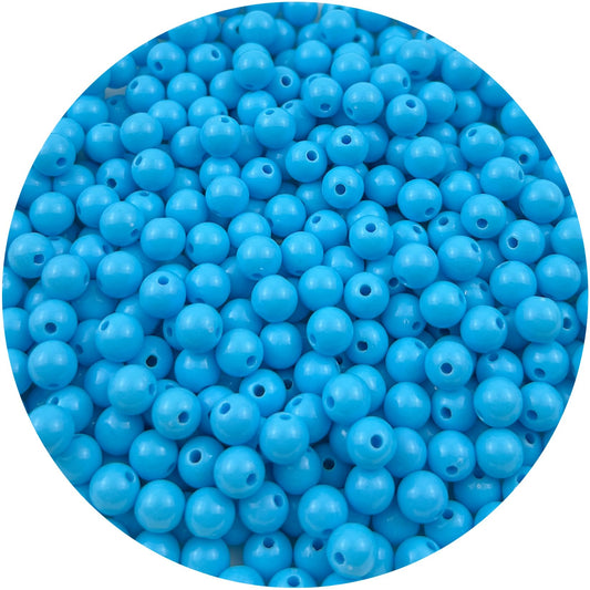 Mulutoo 200Pieces 10MM Acrylic Round Beads Round Acrylic Balls Chunky Beads Smooth Spacer Plastic Pastel Beads Craft Beads for Necklace and Bracelet Making Crafting Supplies(189-sky Blue)