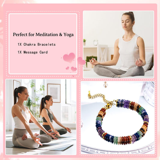 igvean Healing Crystals Chakra Bracelets Healing Gifts for Women Spiritual Gifts Anxiety Bracelet for Women Birthday Gift Ideas Mothers Day Christmas Gift for Best Friend Mom Daughter Coworker