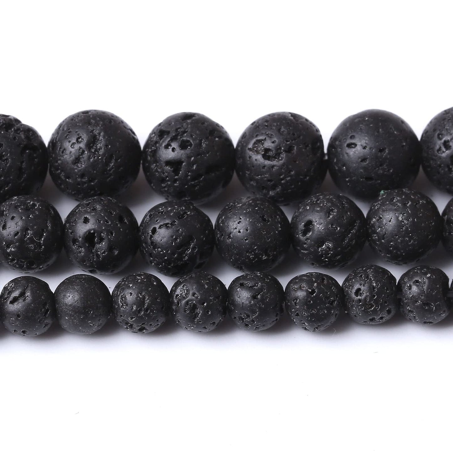 32PCS 12MM Natural Lava Stone Beads Energy Healing Beads for DIY Jewelry Bracelet Necklace Making for Jewelry Making15Inch
