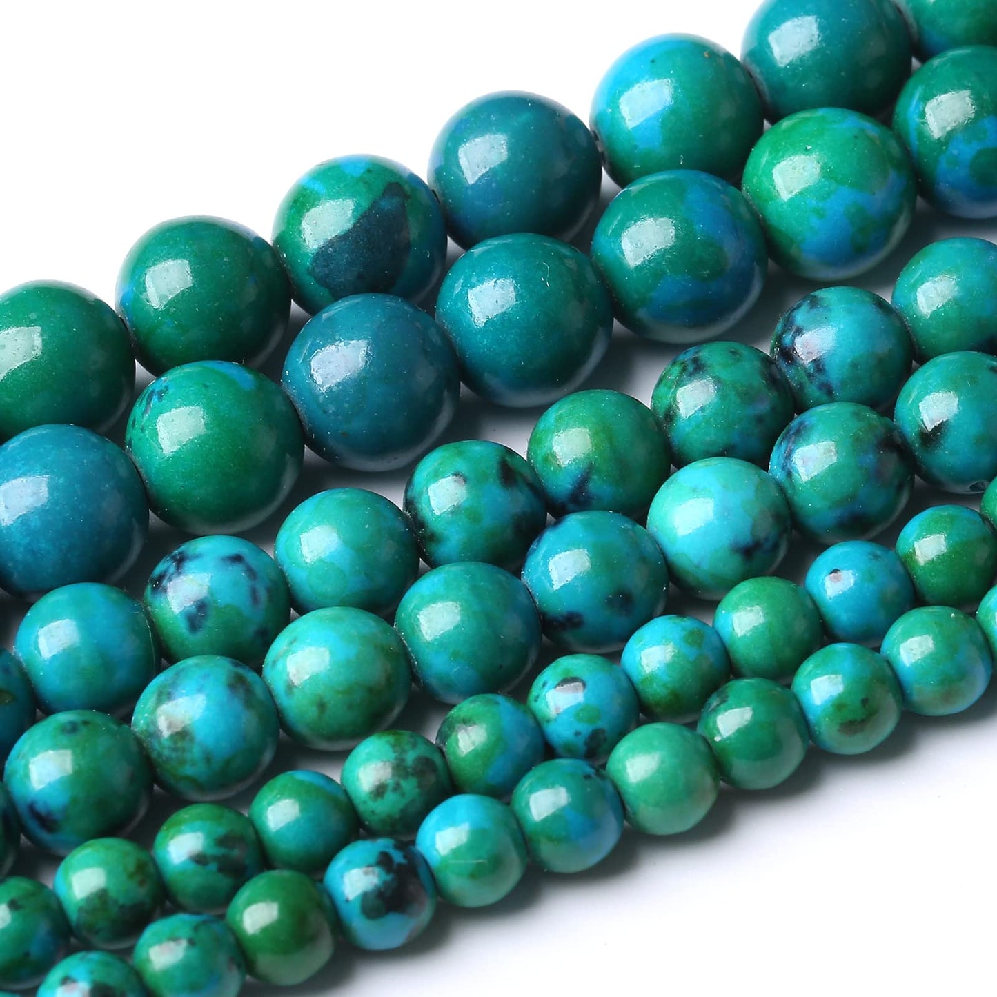36PCS 10MM Natural Phoenix Stone Beads Round Loose Stone Beads for Jewelry Making DIY Energy Stone Healing Power Bracelet 15"