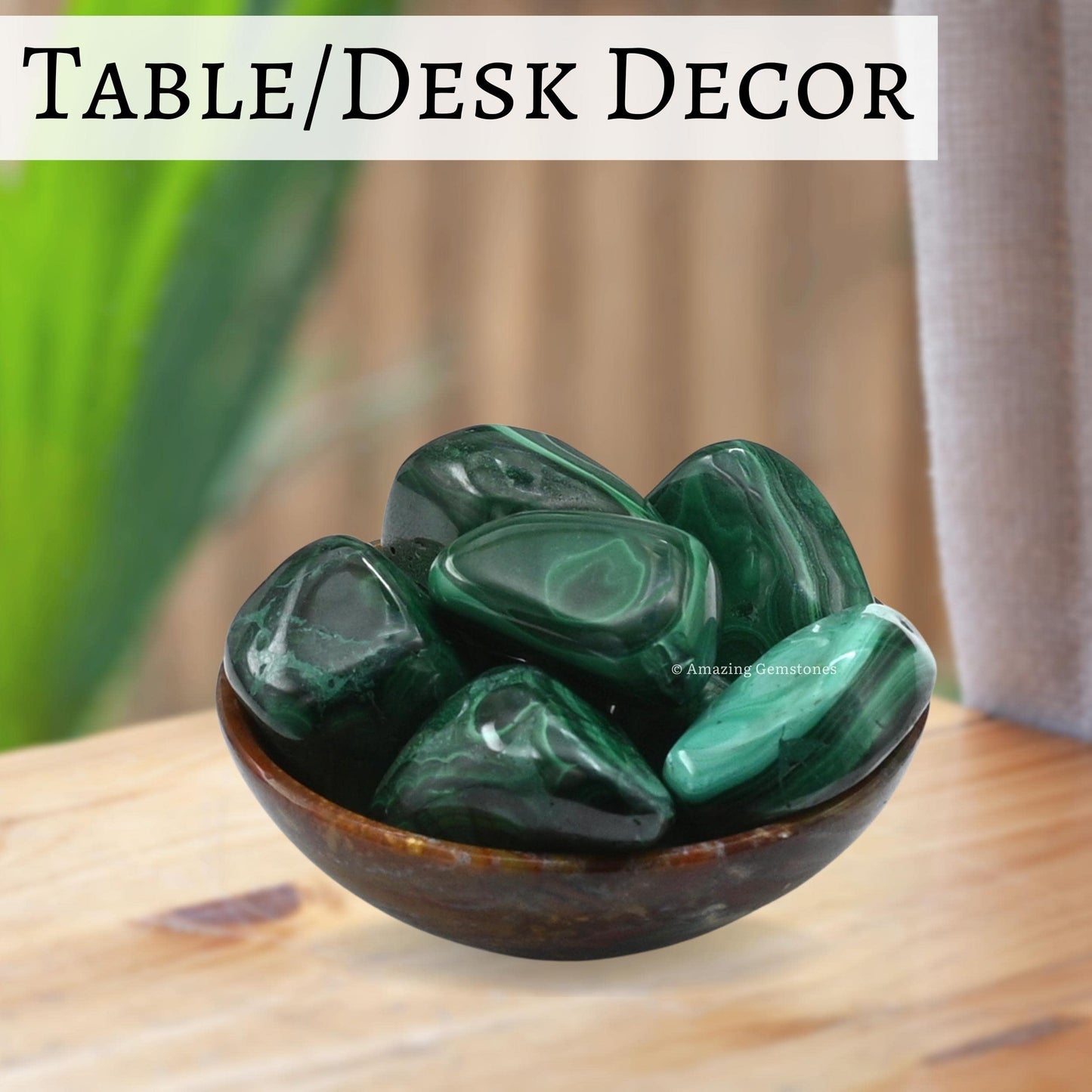 Amazing Gemstone Malachite Crystals&Healing Stones Tumbled - 1 oz Malachite Stone Gem Stones, Healing Stones for Energy Balance, Stress Relief - Premium Polished Gems Rocks for Meditation&Wellness