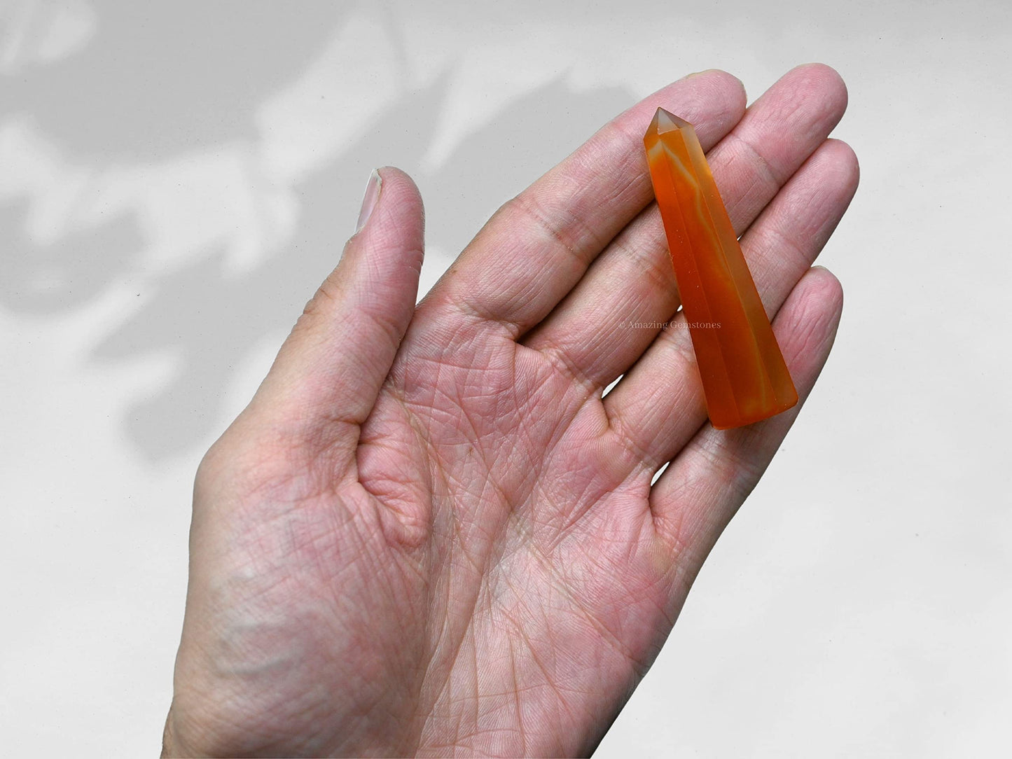 Amazing Gemstone Carnelian Onyx Crystal Towers - Natural Healing Crystal Point Obelisk for Reiki Healing and Crystal Grid (3" to 4" INCH)