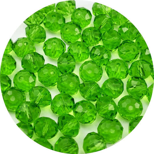 YUEXIGO 500pcs 4mm Crystal Glass Beads for Jewelry Making, Faceted Rondelle Glass Spacer Beads for Wind Chimes Bracelet Earring Necklace DIY Craft(Grass Green)