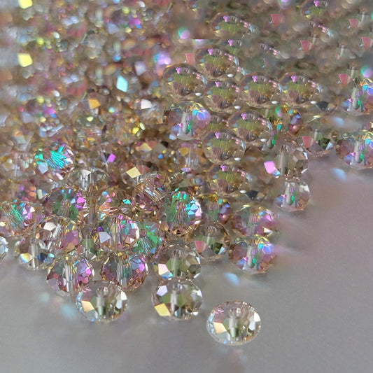 Laopottbeads 1200Pcs 4mm 4 for Jewelry Making Beads for Bracelets Necklace Pendants Making Supplies(Silver Champagne)