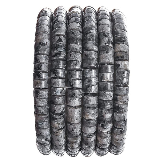 Natural Spectrolite Stone Spacer Beads 6x3mm 38cm/str Flat Round Loose Semi Gemstone Caps for Making Bracelets Necklace