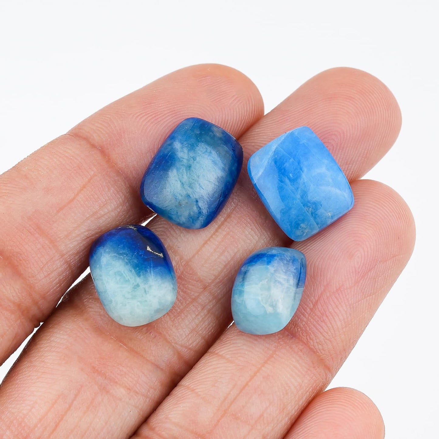 ColouredRocks (4 pcs. A++ COPPER AFGHANITE, Cushion Shape, Natural Cabochon Crystals, Loose Gemstone, Wholesale Polished Supply, Jewelry Making, DIY Craft, Gem Collection (10-15 mm free size)