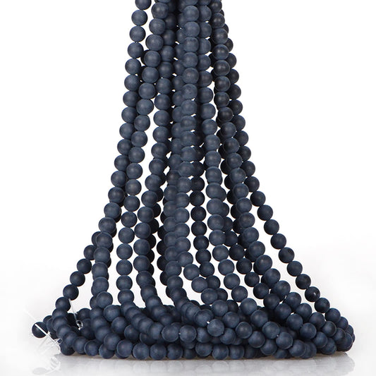 ICAI Beads（Matte Onyx） Natural Stone Gemstone Round Loose Beads Crystal Energy Stone Healing Power for Jewelry Making DIY,1 Strand 35-37pcs（10mm）