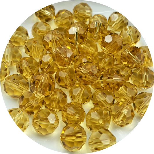 Xinhongo Crystal Glass Beads 400 Pieces 4mm Round Faceted Glass Spacer Beads for Jewelry Making Bracelet Earring Necklace DIY Craft Supplies(Champagne)
