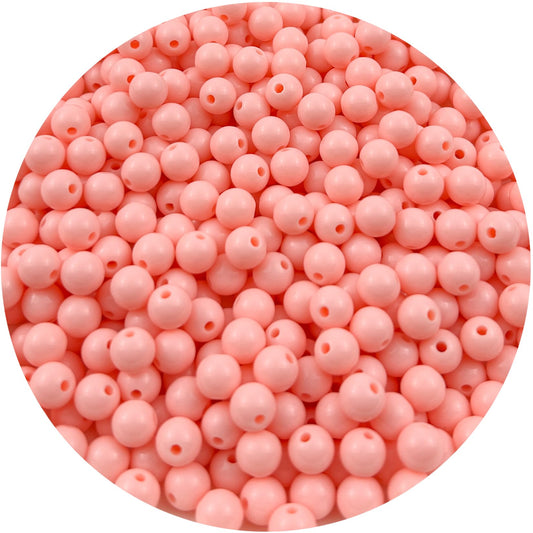 Mulutoo 200Pieces 10MM Acrylic Round Beads Round Acrylic Balls Chunky Beads Smooth Spacer Plastic Pastel Beads Craft Beads for Necklace and Bracelet Making Crafting Supplies(179-pale Pink)
