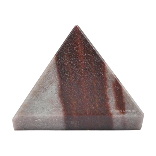 Amazing Gemstone Narmada Shiva Lingam Pyramid Crystal Healing Stones - 1" Great Pyramid Figurine of Natural Stone Pyramid for Meditation, Reiki, Chakra Balancing and Crystal Pyramids Grid