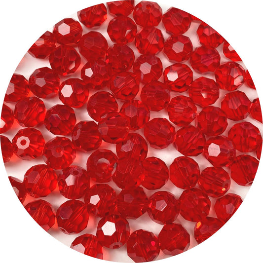 LIMAOLLY 400pcs 4mm Faceted Crystal Glass Beads Round Spacer Beads for Jewelry Making DIY Craft Making Necklace Bracelet Earring Wind Chimes Suncatchers Ornament(510-Red)