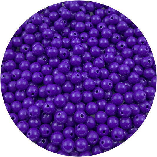 Mulutoo 200Pieces 10MM Acrylic Round Beads Round Acrylic Balls Chunky Beads Smooth Spacer Plastic Pastel Beads Craft Beads for Necklace and Bracelet Making Crafting Supplies(187-deep Purple)
