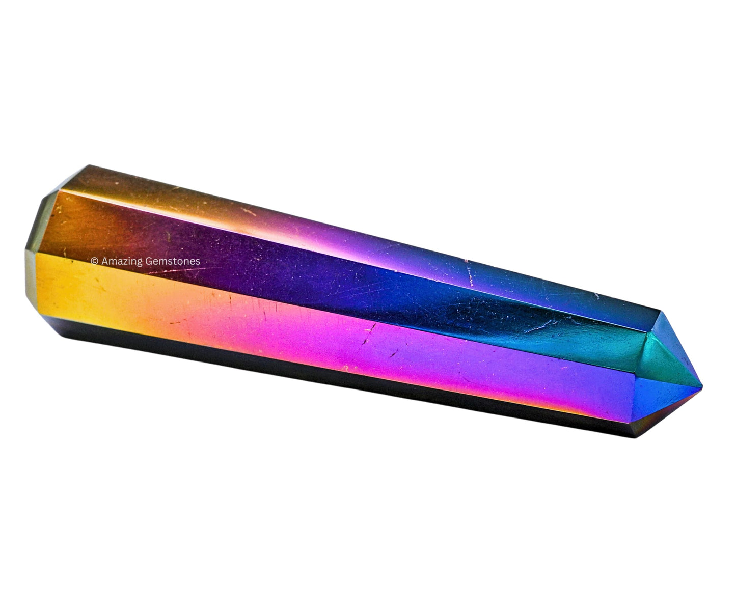 Amazing Gemstone Titanium Aura Quartz Crystal Towers - Natural Healing Crystal Point Obelisk for Reiki Healing and Crystal Grid (3" to 4" INCH)