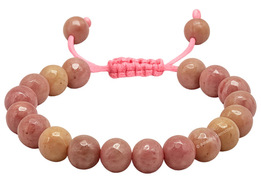 Amazing Gemstone Rhodonite Bracelet for Women - Chakra Mens Bracelet Protection Crystals and Healing Stones - Blessing Bracelet Spiritual Meditation Gift Christmas Stocking