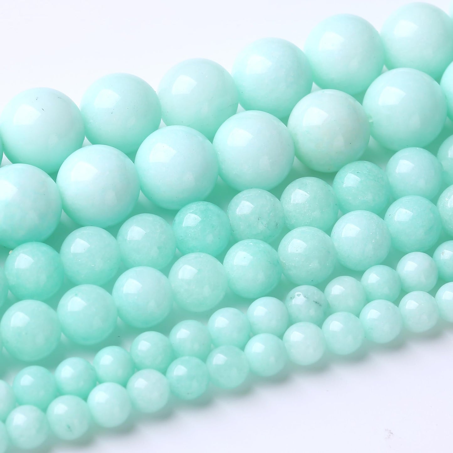 10MM Apple Green Round Loose Beads Natural Gem Beads Crystal Energy Stone Beads for Jewelry Making DIY Bracelet Necklaces
