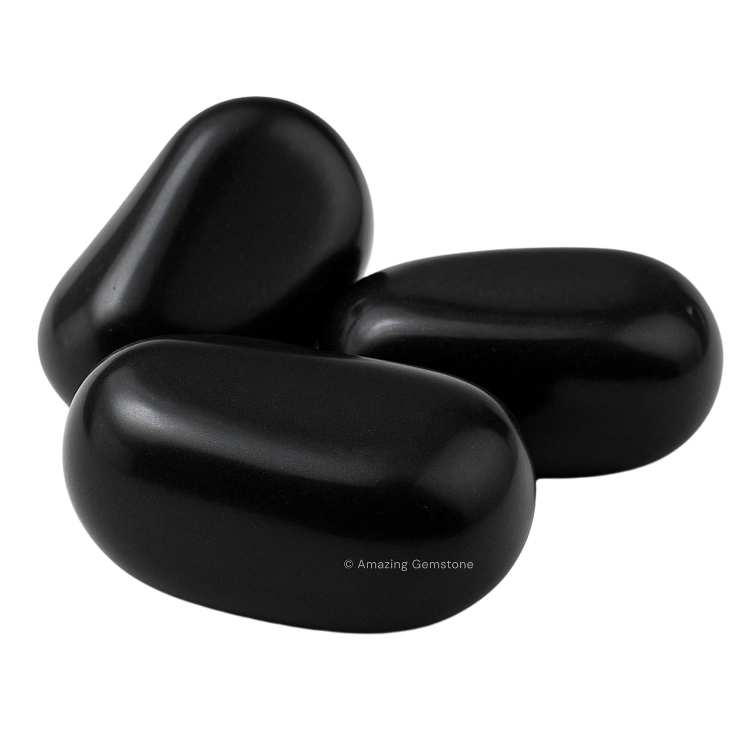 Amazing Gemstone Black Agate Crystals and Healing Stones Tumbled - 1 oz, Natural Healing Stones for Energy Balance, Stress Relief - Premium Polished Gems Rocks for Meditation and Wellness