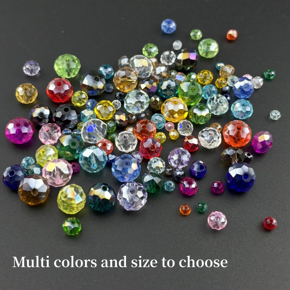 YHYPOCI 400pcs 4mm Crystal Glass Beads for Crafts Faceted Rondelle Glass Beads for Jewelry Making Crystal Spacer Beads for Necklaces Bracelets Earrings DIY Craft(Grass Green AB)