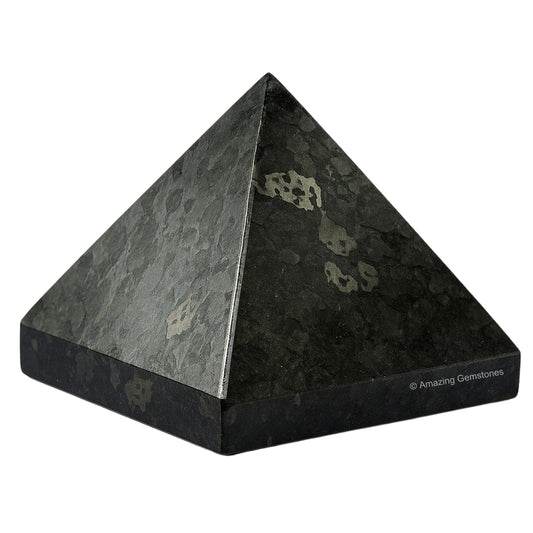 Amazing Gemstone Nuummite Pyramid Crystal Healing Stones - 1.5" Great Pyramid Figurine of Natural Stone Pyramid for Meditation, Reiki, Chakra Balancing and Crystal Pyramids Grid