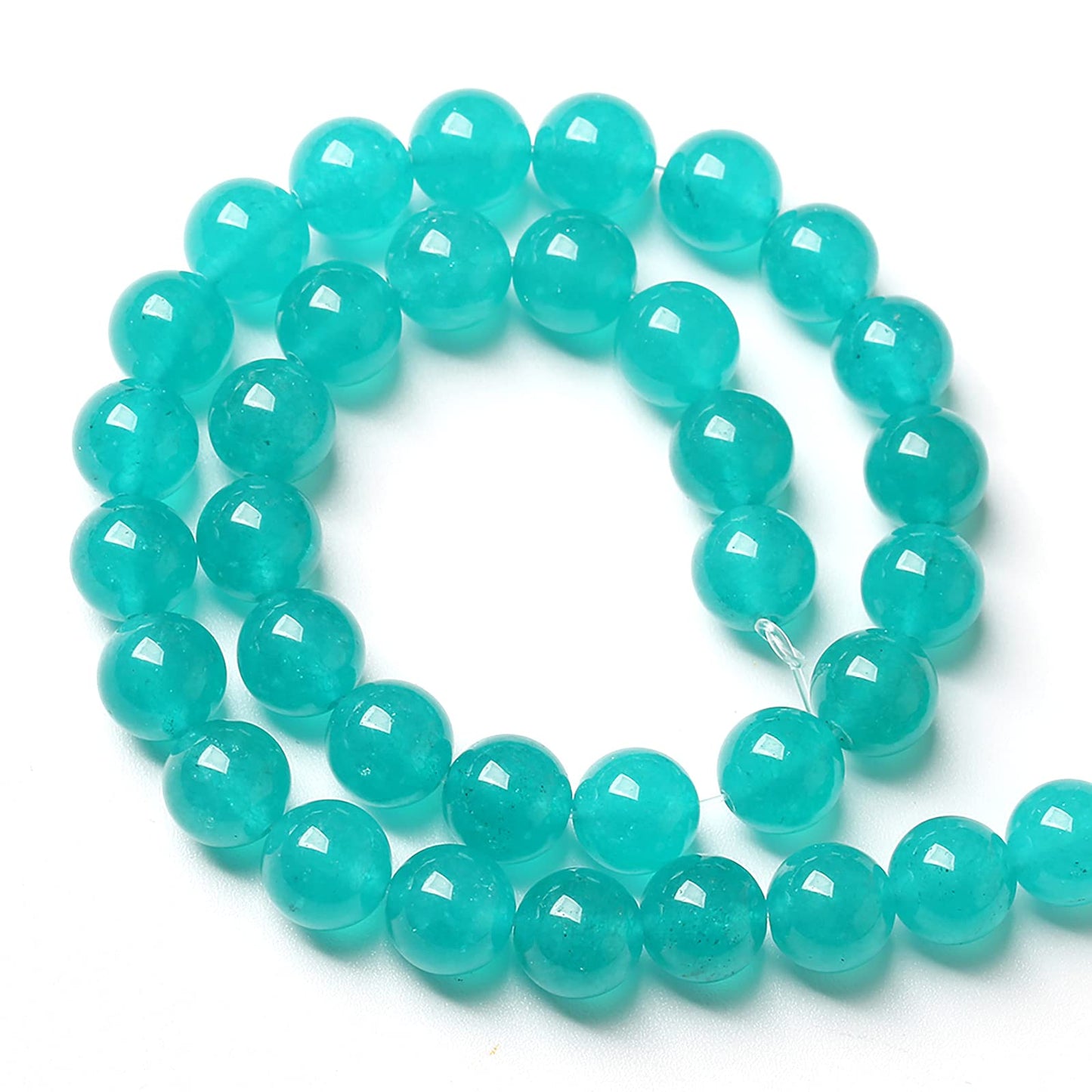 6MM 60PCS Natural Blue Amazonite Chalcedony Stone Crystal Loose Beads for Jewelry Making DIY Bracelet Necklace