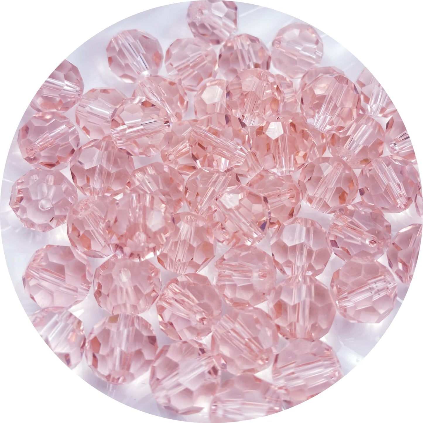 Xinhongo Crystal Glass Beads 400 Pieces 4mm Round Faceted Glass Spacer Beads for Jewelry Making Bracelet Earring Necklace DIY Craft Supplies(Pink)