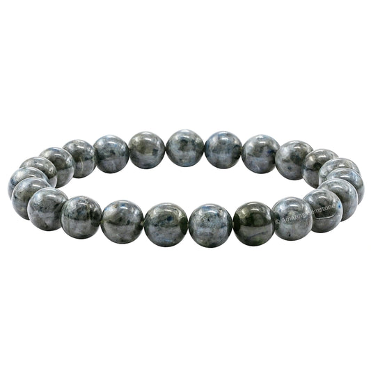 Amazing Gemstone Crystal Bracelet for Women Men's Gifts - Protection Healing Crystal Bracelet - 8mm Gemstone Beaded Stretchable Bracelet Pulseras Para Hombres Mujer Stocking Stuffers Mothers Day Gift (Larvikite)