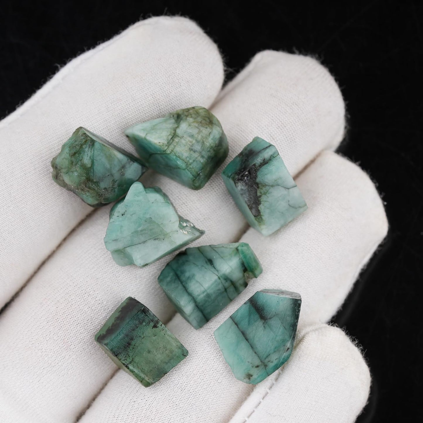 CRYSTALIS 50 carats Natural Emerald, Loose Gemstone Wholesale Bulk Rough Jewelry Making Supply, Chakra & Healing Raw Stones, Wire Wrapping, DIY, Gem Collection, Size : 10-15mm