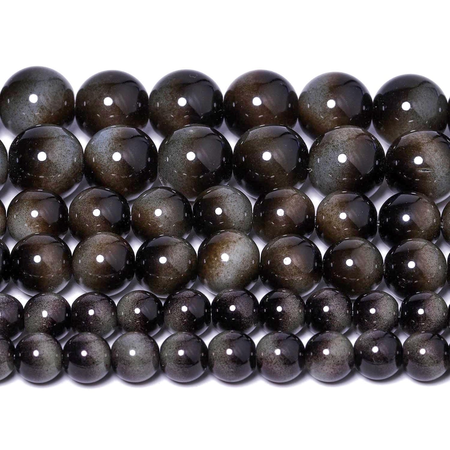 Song Xi 38PCS 10mm Grey Tiger Eye Gemstone Beads for Jewelry Making, Round Smooth Glass Beads for DIY Bracelet Necklace Earring Keychain, Arts and Crafts, for Christmas Wedding Birthday