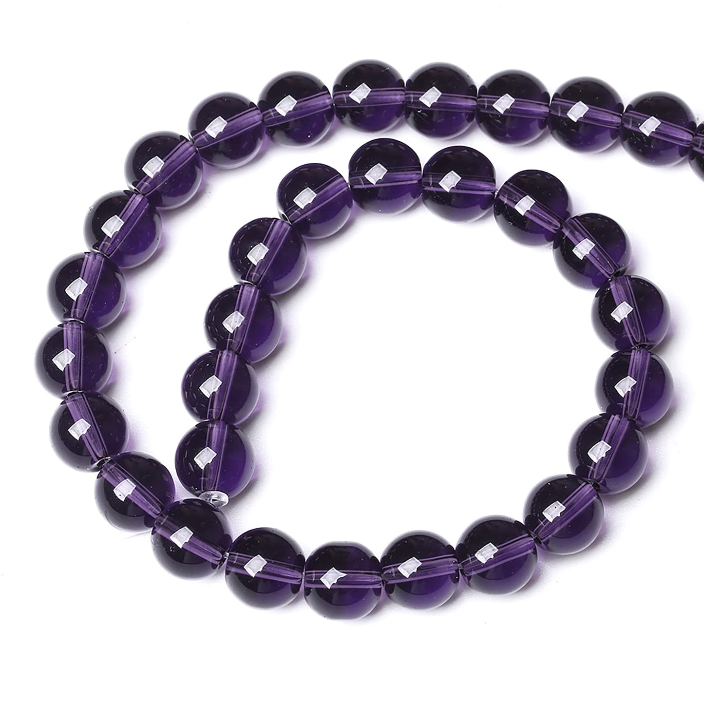 6MM 62PCS Purple Amethyst Glass Crystal Beads for Jewelry Making DIY Bracelet Necklace